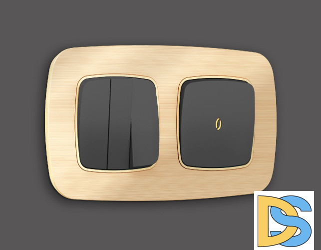 Лицевая панель для выключателя одноклавишного с подсветкой Ambrella Volt Omega OP9020