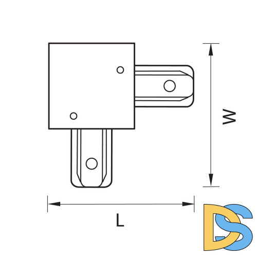 Коннектор L-образный Lightstar Barra 501126