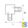 Коннектор L-образный Lightstar Barra 501126