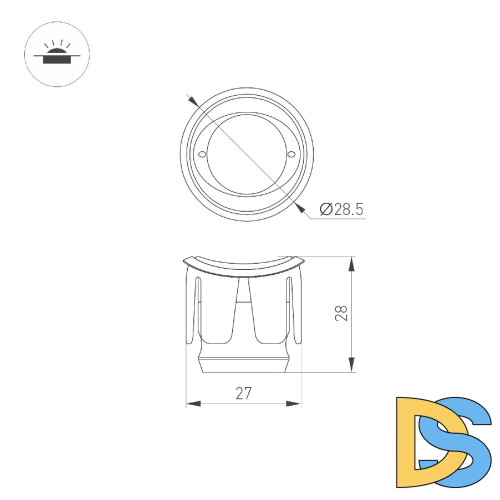Фасадный светильник Arlight ALT-LODESTAR-HANDRAIL-R27-1.5W Day4000 052579