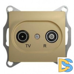 Розетка телевизионная проходная ТV-FМ, Титан, серия Glossa, Schneider Electric
