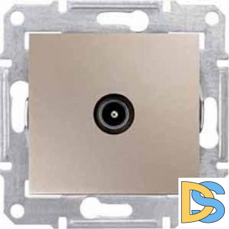 Розетка телевизионная проходная ТV 4 dB, Титан, серия Sedna, Schneider Electric