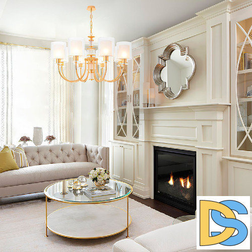 Подвесная люстра Crystal Lux ELENA SP8 GOLD