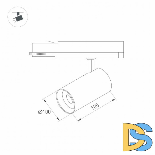 Трековый светодиодный светильник Arlight LGD-Nika-4TR-R100-30W Day4000 031172