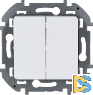 Выключатель Legrand Inspiria 2-кл белый, 673620