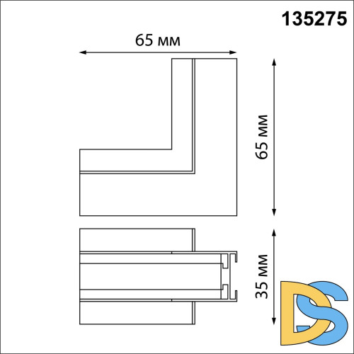 Г-образный соединитель Novotech Shino Easy 135275