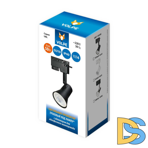 Трековый светильник Volpe UBL-Q323 GU10 BLACK UL-00009603