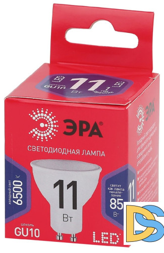 Лампа светодиодная Эра GU10 11W 6500K LED MR16-11W-865-GU10 R Б0045346