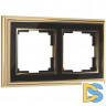 Рамка на 2 поста (золото/черный) WL17-Frame-02