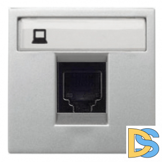 Розетка интернет RJ45 CAT5 ABB Niessen Zenit Серебро