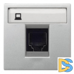 Розетка интернет RJ45 CAT5 ABB Niessen Zenit Серебро
