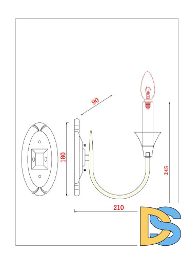Бра Arte Lamp Collinetta A4094AP-1PB