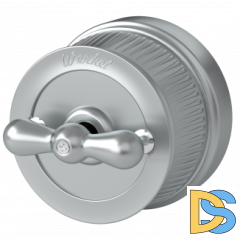 Выключатель на 4 положения двухклавишный (Матовый хром) ретро WL19-01-05