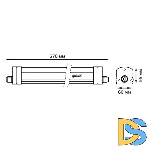 Накладной светодиодный светильник Gauss 843424318