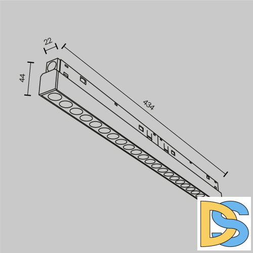 Трековый магнитный светильник Maytoni Technical Magnetic track system Exility Points TR031-2-24W4K-B