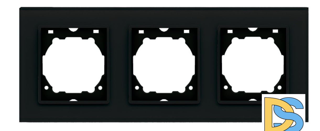 Рамка 3-я из закаленного стекла черная Vesta-Electric Exclusive Black