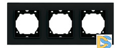 Рамка 3-я из закаленного стекла черная Vesta-Electric Exclusive Black