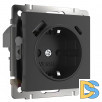 Розетка с быстрой зарядкой USB Type A+С черная (черный матовый) W1171708