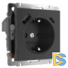 Розетка с быстрой зарядкой USB Type A+С черная (черный матовый) W1171708