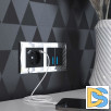 Розетка с быстрой зарядкой USB Type A+С черная (черный матовый) W1171708