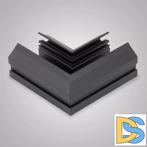 Угловой соединитель для шинопровода и закладного профиля для натяжного потолка AM Group AM540 BK SMART