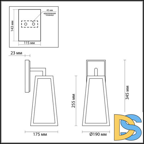 Уличный настенный светильник Odeon Light Clod 4169/1W