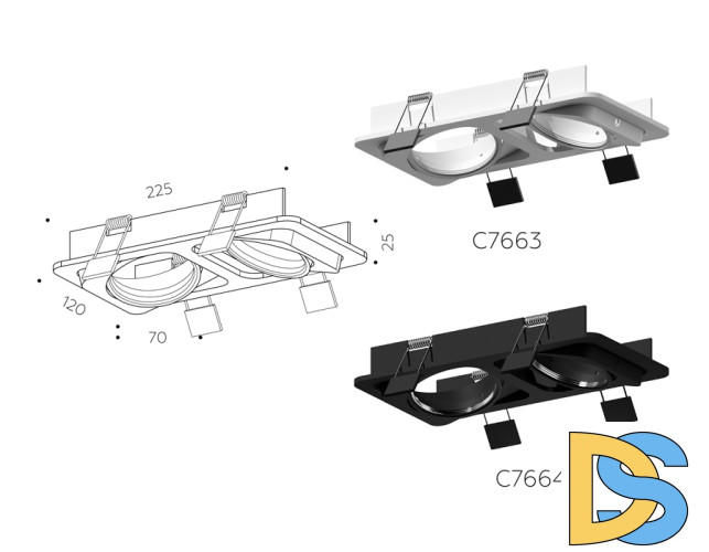 Корпус светильника Ambrella Light DIY Spot C7664