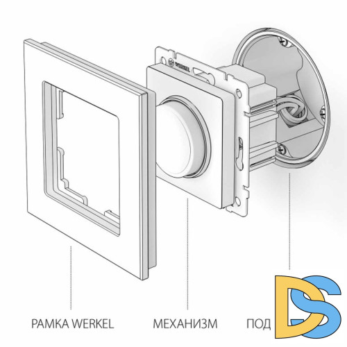 Диммер Werkel cеребряный рифленый W1142009 4690389159664