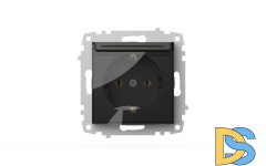 Розетка с крышкой и заземлением ELBI Zena Vega 609-011100-218