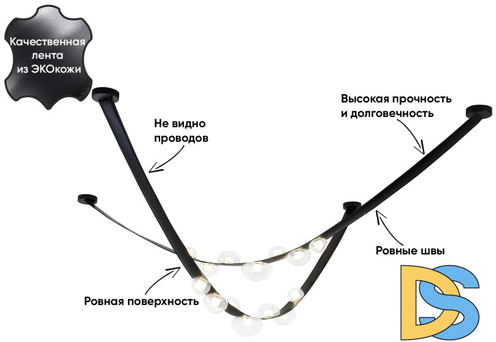 Подвесной светодиодный светильник Crystal Lux Bosque SP7 L3000 Black/Transparent