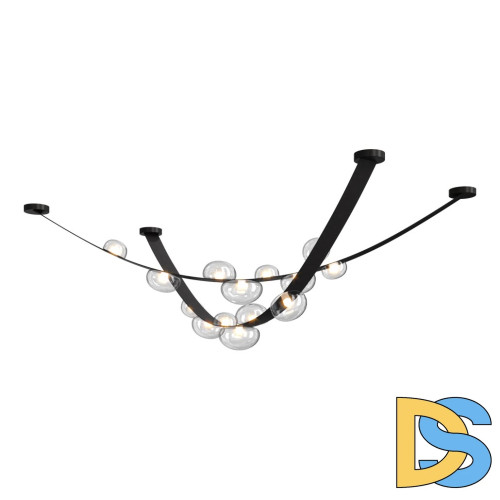 Подвесной светодиодный светильник Crystal Lux Bosque SP7 L3000 Black/Transparent