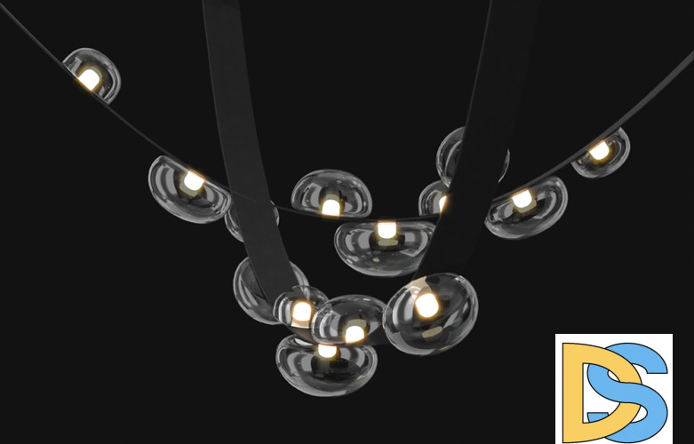 Подвесной светодиодный светильник Crystal Lux Bosque SP7 L3000 Black/Transparent