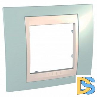 Рамка 1-ая (одинарная), Морская волна/Бежевый, серия Unica, Schneider Electric