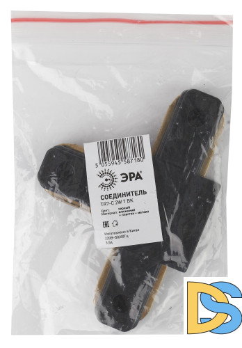 Коннектор Т-образный Эра TR7-C 2W T BK Б0032182