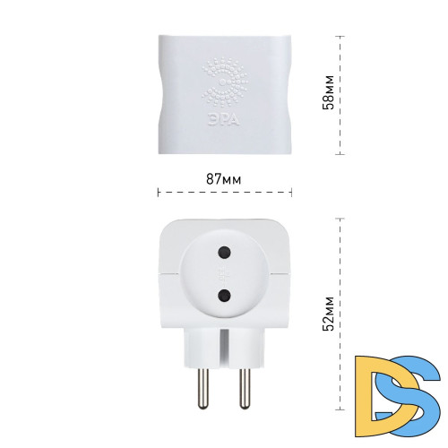 Разветвитель электрический Эра SP-4-W Б0005103