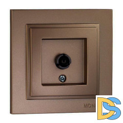 Розетка TV концевая с экраном Mono Electric Despina бронза 102-232305-138