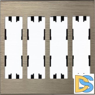 Рамка 4-ая (четверная), Металл Латунь, серия Atlas Design Nature, Schneider Electric