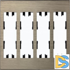 Рамка 4-ая (четверная), Металл Латунь, серия Atlas Design Nature, Schneider Electric