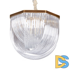 Подвесной светильник Delight Collection Murano Glass A001-554 L9 brass/clear