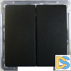 Выключатель 2-клавишный проходной (с двух мест), Черный бархат, серия Wessen 59, Schneider Electric