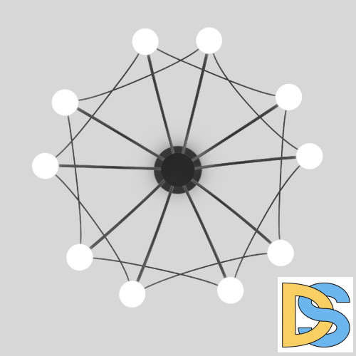 Подвесная люстра Eurosvet Ragno 90034/10 LED черный a069301