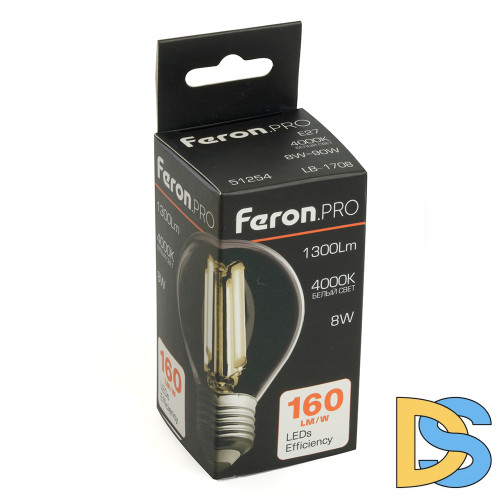 Лампа светодиодная Feron LB-1708 E27 8W 4000K 51254