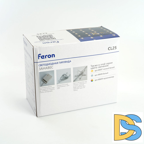 Светодиодная гирлянда занавес Звездочки Feron CL25 48608