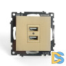 Розетка 2-местная USB Stekker Катрин GLS10-7115-08 49229