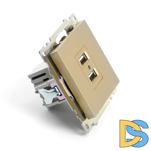 Розетка 2-местная USB Stekker Катрин GLS10-7115-08 49229