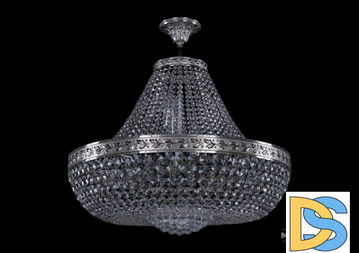 Люстра на штанге Bohemia Ivele Crystal 19281/H1/60IV Ni