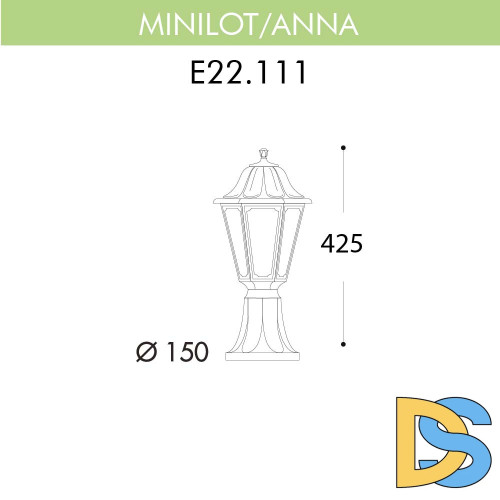 Уличный светильник Fumagalli Minilot/Anna E22.111.000.BXF1R