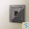 Рамка на 1 пост (серо-коричневый, basic) W0012007