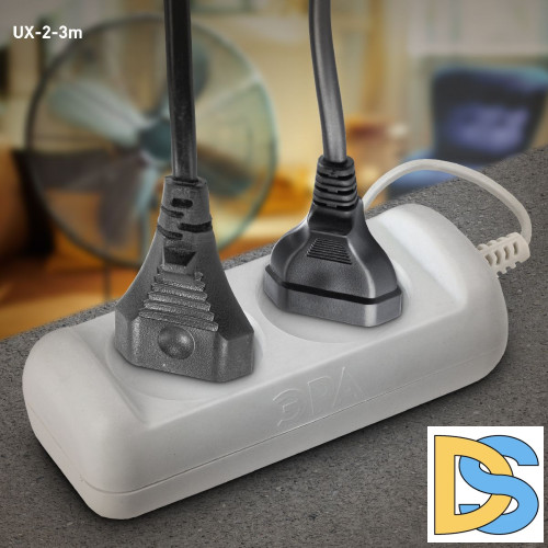 Удлинитель электрический Эра UX-2-3m Б0038558