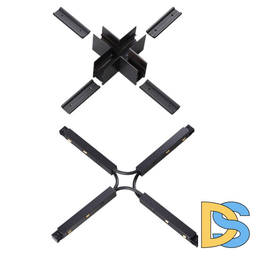 Соединитель с токопроводом для шинопровода Х-образный Novotech Flum 135128